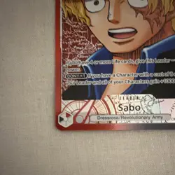 Bandai One Piece Sabo Leader Card OP13-004 Foil Alt Art 5000 Power - Image 2
