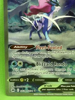 Suicune V GG38/GG70 - NM - Pokemon Crown Zenith - Galarian Gallery - Image 4