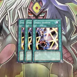 PSV-E102 x3 Insect Barrier Common Excellent Condition Yugioh - Image 1