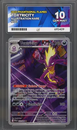 Toxtricity 103/94 Ace 10 Graded Illustration Rare Phantasmal Flames Pokemon TCG - Image 5