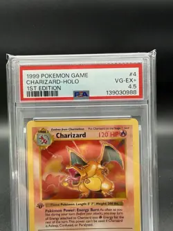 CHARIZARD 1999 Pokemon Base 1ST EDITION STAMP SHADOWLESS 4/102 Holo PSA 4.5 - Image 2
