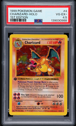 CHARIZARD 1999 Pokemon Base 1ST EDITION STAMP SHADOWLESS 4/102 Holo PSA 4.5 - Image 3