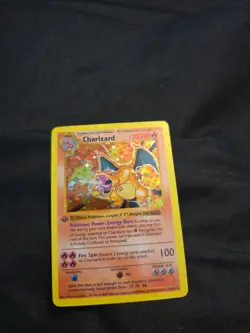 1999 Pokemon Base Set Charizard Holo Card 4/102 1st Edition Shadowless - Image 1