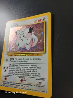 Pokemon TCG Clefairy 5/102 Base Set Holo Unlimited Holo Rare LP - Image 3