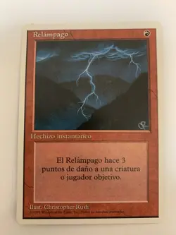 MTG NM Relampago Spanish 4th Edition Lightning Bolt - Image 1