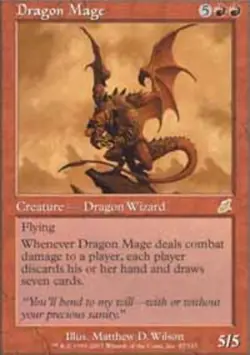 MTG Dragon Mage, Scourge, Damaged, English - Image 1
