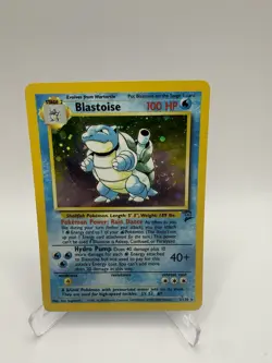 Pokemon TCG - Blastoise 2/130 Base Set 2 Holo Rare WOTC 1999 - Swirl 🌀 - Image 1
