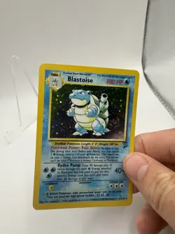 Pokemon TCG - Blastoise 2/130 Base Set 2 Holo Rare WOTC 1999 - Swirl 🌀 - Image 3