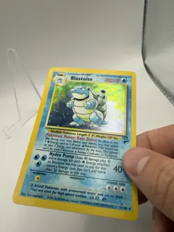 Pokemon TCG - Blastoise 2/130 Base Set 2 Holo Rare WOTC 1999 - Swirl 🌀 - Image 4