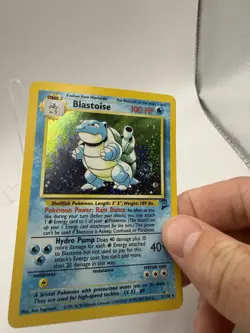 Pokemon TCG - Blastoise 2/130 Base Set 2 Holo Rare WOTC 1999 - Swirl 🌀 - Image 5