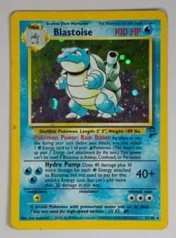 Blastoise HOLO Rare 2/130 Pokemon TCG Base Set 2 MP/VG - Image 1