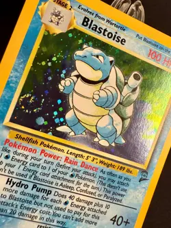Blastoise HOLO Rare 2/130 Pokemon TCG Base Set 2 Original Print MP/VG - Image 3