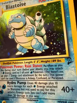 Blastoise HOLO Rare 2/130 Pokemon TCG Base Set 2 Original Print MP/VG - Image 4