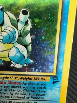 Pokemon TCG Blastoise with SWIRL Base Set 2 2/130 Holo Unlimited Holo Rare DMG - Image 3