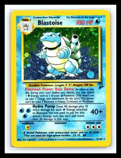 💥 BLASTOISE | Pokemon TCG 2000 | (Base Set 2 ) Holo Foil Vintage # 2/130 - Image 1