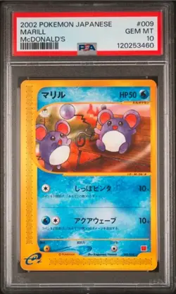 Pokemon Japanese Marill 009/018 McDonald's Promo PSA 10 - Image 1