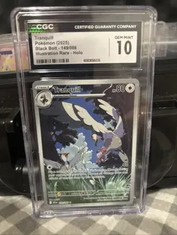 Pokemon Tranquill 149/086 2025 Black Bolt BLK Illustration Rare Holo GEM MINT 10 - Image 1