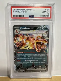 CHARIZARD GEM MINT 2023 POKEMON OBF EN-OBSIDIAN FLAMES HP330 EX PSA 10 - Image 1