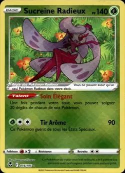 Carte Pokemon SUCREINE RADIEUX 016/195 Epee et Bouclier 12 EB12 FR NEUF - Image 1