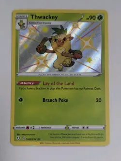 Thwackey SV005/SV122 - Shining Fates: Shiny Vault Holo Rare Pokemon TCG NM - Image 1