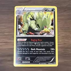 Pokemon TCG Tyranitar XY Fates Collide Cosmos Holo 2 SWIRLS!! 56/124 - Image 1
