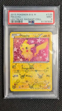 2013 POKEMON B&W LEGEND TREASURES RADIANT COLL #RC7 PIKACHU PSA 9 - Image 1