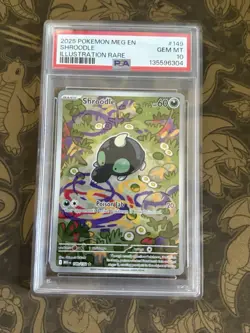 2025 POKEMON MEG EN-MEGA EVOLUTION ILLUSTRATION RARE #149 SHROODLE PSA 10 - Image 1