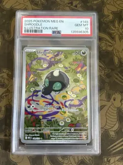 2025 POKEMON MEG EN-MEGA EVOLUTION ILLUSTRATION RARE #149 SHROODLE PSA 10 - Image 2