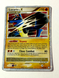 Lucario LV.X 122/123 Mysterious Treasures Holo MP/HP Pokemon Card - Image 1