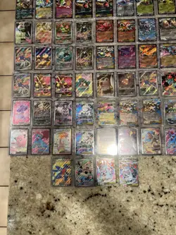 Pokemon 124 Card Lot - EX GX V Full Art Holos - NM/M - Pulled from Charizard UPC - Image 2