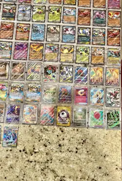 Pokemon 124 Card Lot - EX GX V Full Art Holos - NM/M - Pulled from Charizard UPC - Image 3