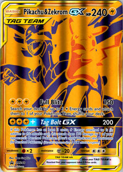 Pokemon TCG SM248 Pikachu & Zekrom GX Tag Team Black Star Promo Ultra Rare NM - Image 1