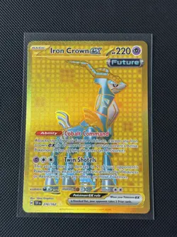 Pokemon: Iron Crown ex - 216/162 - SV05: Temporal Forces (TEF) Hyper Rare Gold - Image 1