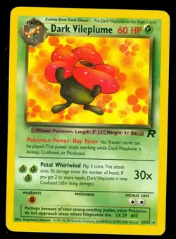 Pokemon DARK VILEPLUME 30/82 Team Rocket - RARE - - Lightly Played - Image 1