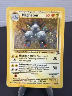 Magneton - 9/130 - Pokemon Base Set 2 Holo Rare Card WOTC HP - Image 1