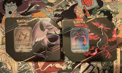 Pokemon TCG Crown Zenith Tin Galarian Moltres And Articuno Set Of 2 Sealed - Image 1