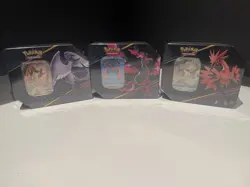 Pokemon TCG Crown Zenith Tins Moltres Articuno Zapdos Set of 3 FACTORY SEALED!! - Image 1