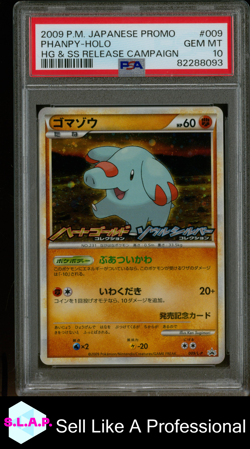 PHANPY-HOLO HG & SS RELEASE CAMPAIGN POKEMON JAPANESE PROMO 2009 009 PSA 10 - Image 1