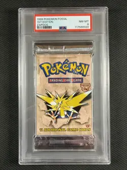 Pokemon Cards PSA 8 Nm-Mt Fossil 1st Edition Zapdos 1999 WotC Ultra Rare - Image 1