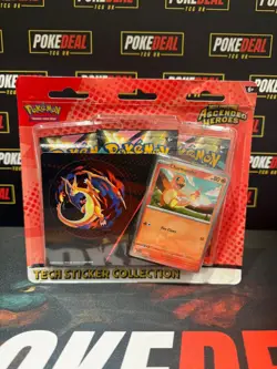Pokemon TCG Ascended Heroes Tech Sticker Collection 3 pack (Charmander) - Image 1