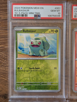 4X LOT 2024 Pokemon MEW 151 Costco Mini Tins PSA 10 Cosmos Holo Pikachu Squirtle - Image 3