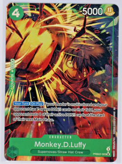 Monkey D Luffy PRB02-005 Alt Art English Premium Booster One Piece Near Mint - Image 1