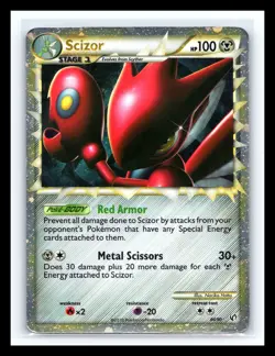 💥 Scizor PRIME 84/90 HGSS Undaunted Ultra Rare Holo Pokemon TCG Card 2010 - Image 1