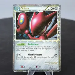Scizor PRIME 84/90 HGSS Undaunted Ultra Rare Holo Pokemon TCG Card LP 2010 - Image 1