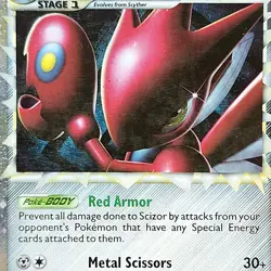 Scizor PRIME 84/90 HGSS Undaunted Ultra Rare Holo Pokemon TCG Card LP 2010 - Image 2