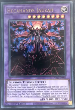 Yu-Gi-Oh! TCG Hecahands Jauzah PHRE-EN006 Ultra Rare 1st Edition Near Mint - Image 1