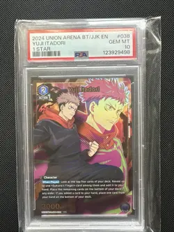 2024 Union Arena Yuji Itadori #038 PSA GEM MT 10 Card BT/JJK EN - Image 1