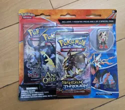 Pokemon TCG Blister 3-Pack With Mega Blaziken Pin- Released 2015-Sealed - Image 1