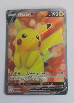 Pikachu V 157/172 Brilliant Stars NM Ultra Rare Full Art Pokemon Card - Image 1