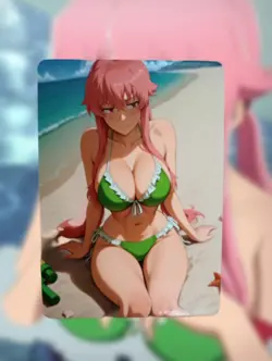 Yuno Gasai Future Diary Anime Waifu Sexy Goddess Doujin Lewd Hentai Card - Image 1